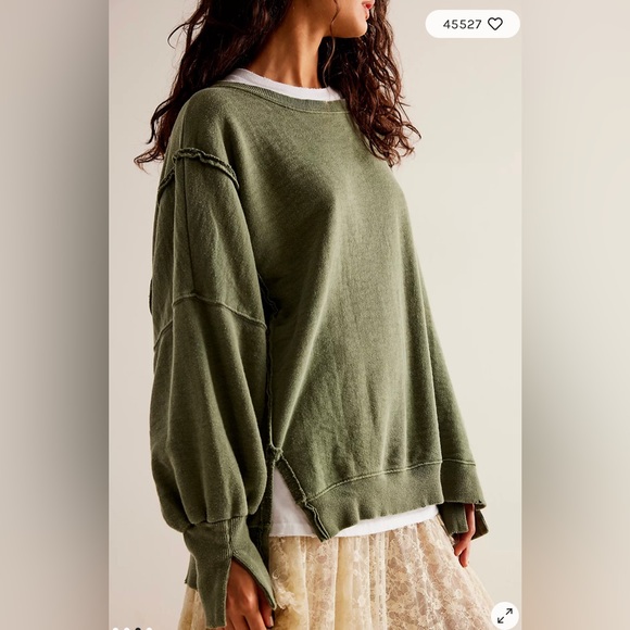 Free People We The Free Camden Sweatshirt Adventurer Size Large NWOT - Picture 4 of 13